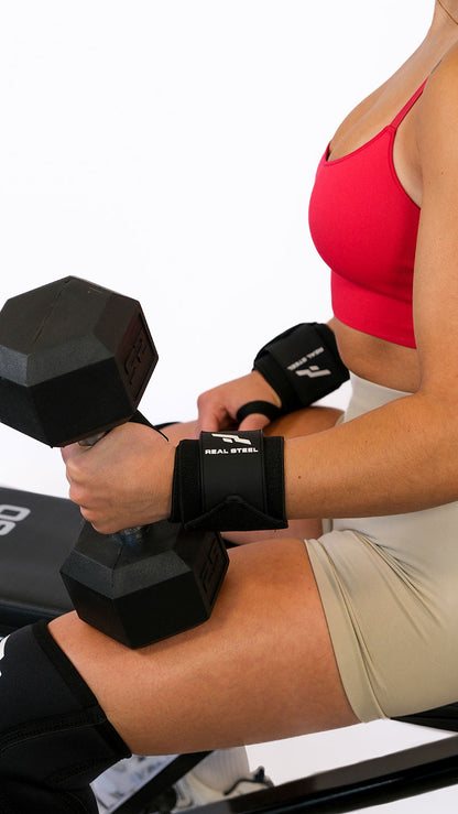 Real Steel Premium Wrist Wraps for Weightlifting Men & Women