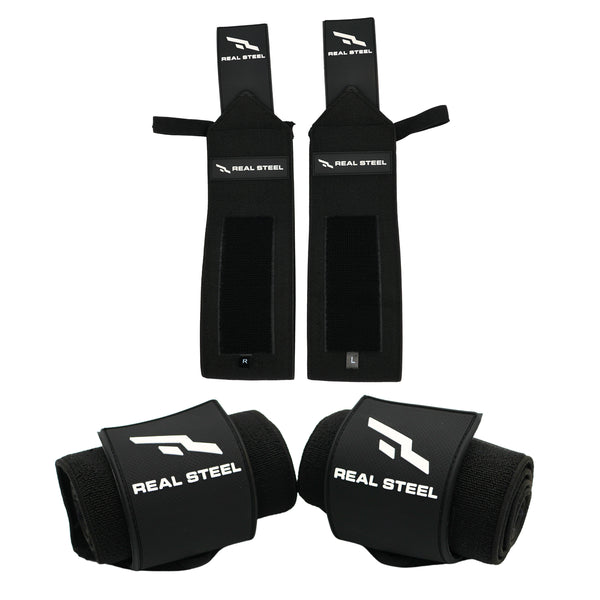 Real Steel Premium Wrist Wraps for Weightlifting Men & Women
