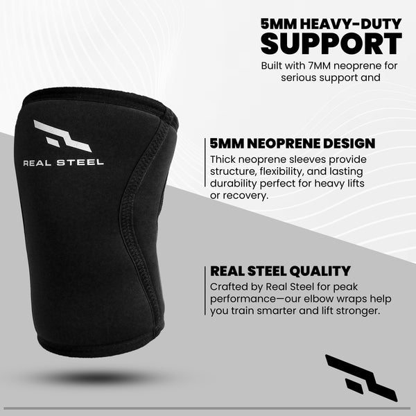 Real Steel Neoprene Elbow Sleeve (1 Pair)