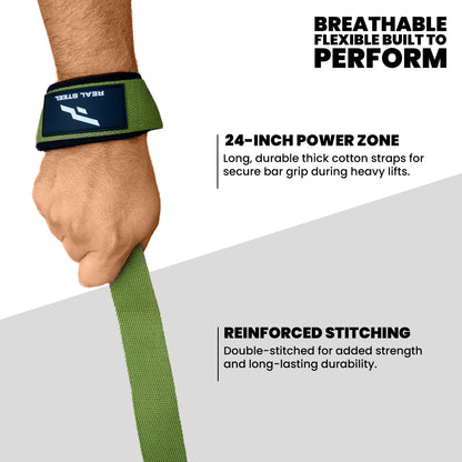 Real Steel Lifting Wrist Straps for Weightlifting
