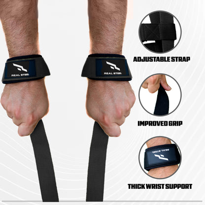 Real Steel Lifting Wrist Straps for Weightlifting