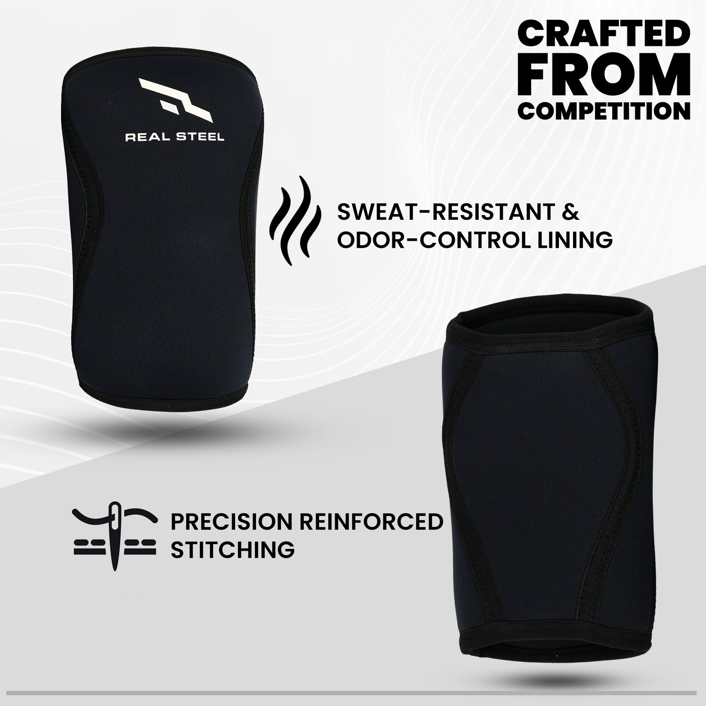 Real Steel Neoprene Elbow Sleeve (1 Pair)