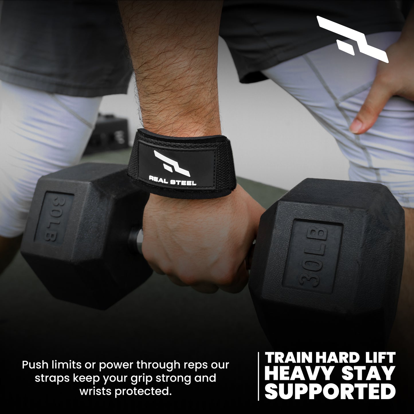 Real Steel Lifting Wrist Straps for Weightlifting