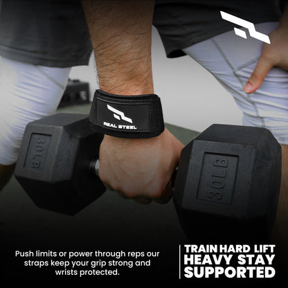 Real Steel Lifting Wrist Straps for Weightlifting