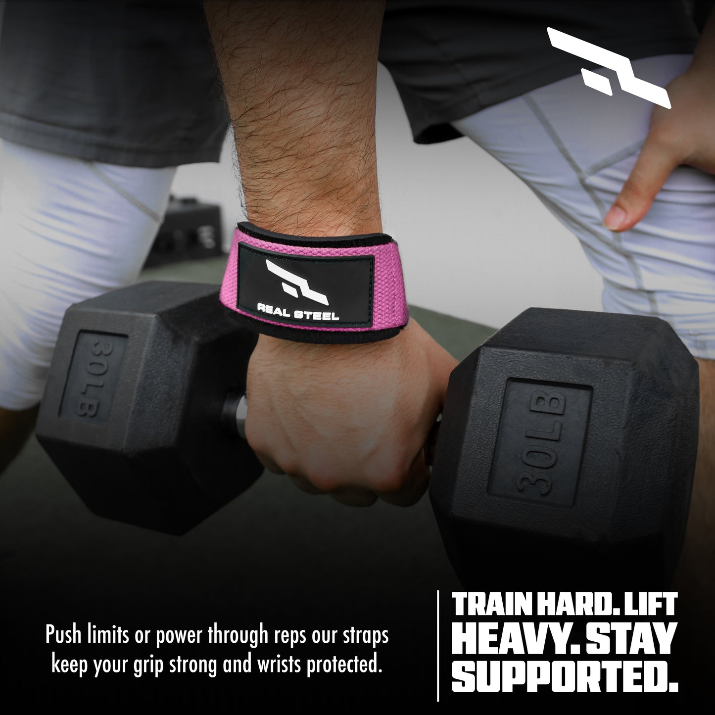Real Steel Lifting Wrist Straps for Weightlifting