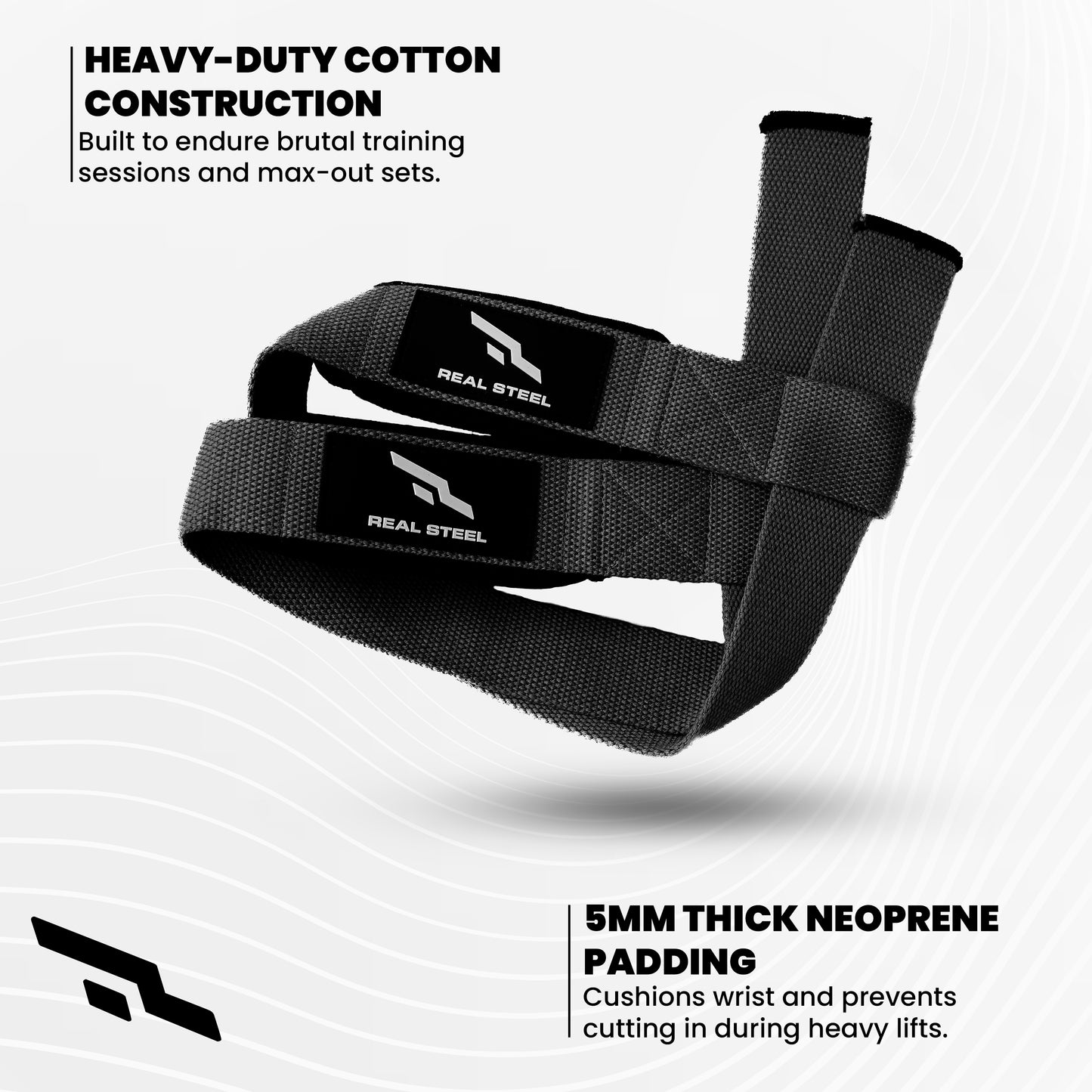 Real Steel Lifting Wrist Straps for Weightlifting