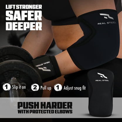 Real Steel Neoprene Elbow Sleeve (1 Pair)